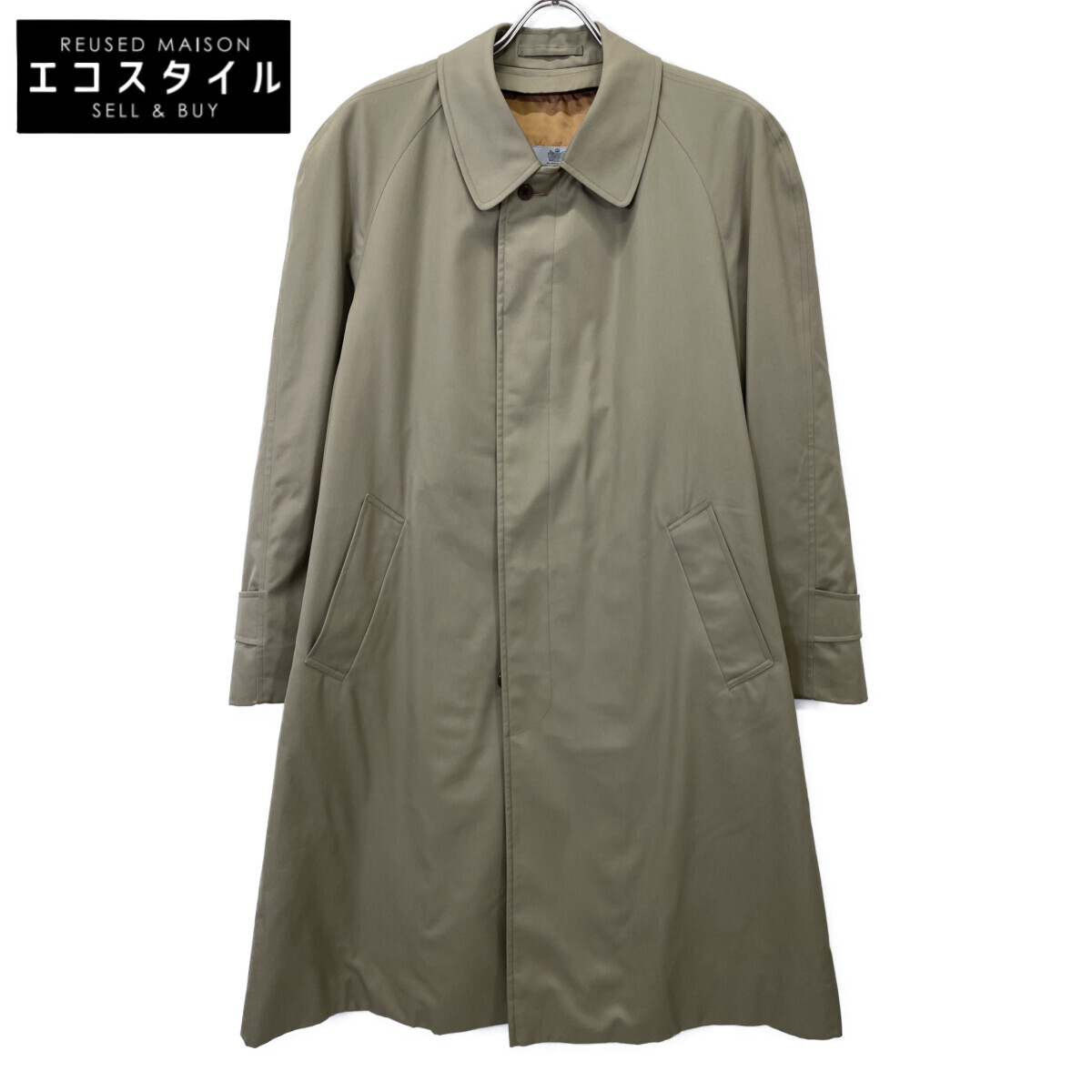 Aquascutum アクアスキュータム ベージュ ステンカラー厚地の外套 厚地の外套   書きあらわすなし ベージュ メンズ 【中古】