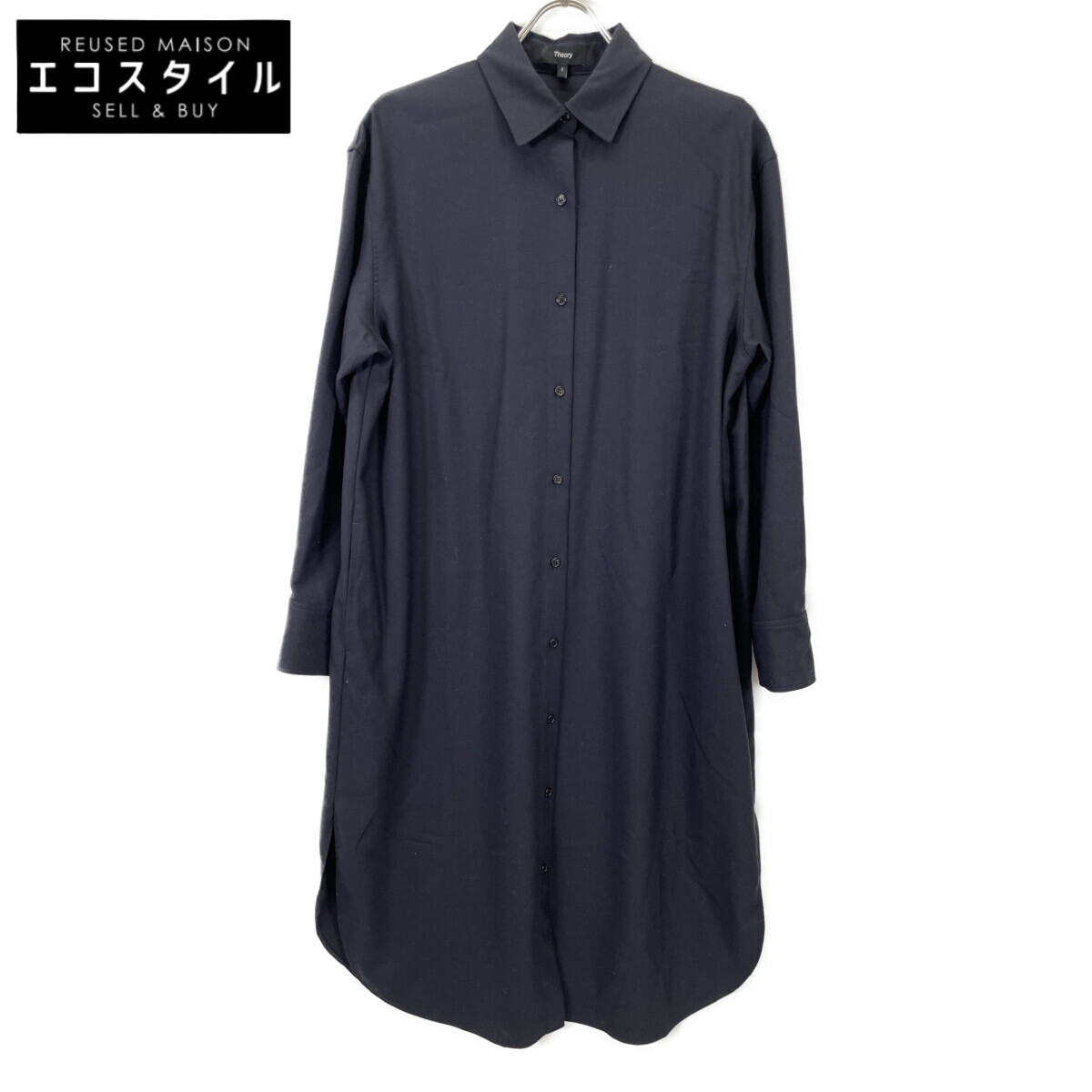 Theory 行動論理 【美品/24年製】01-4305204-894-902 羊毛綿ネル ロング プルオーバー 衣裳 S 米国海軍 レディース 【中古】