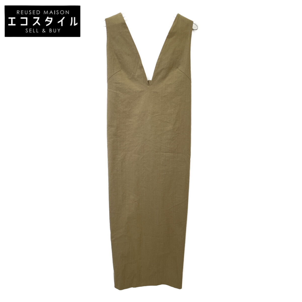 SACRA サクラ 123113041 ｶｰｷ VISCOSE LINEN OP ワンピース 38 カーキ レディース 【中古】