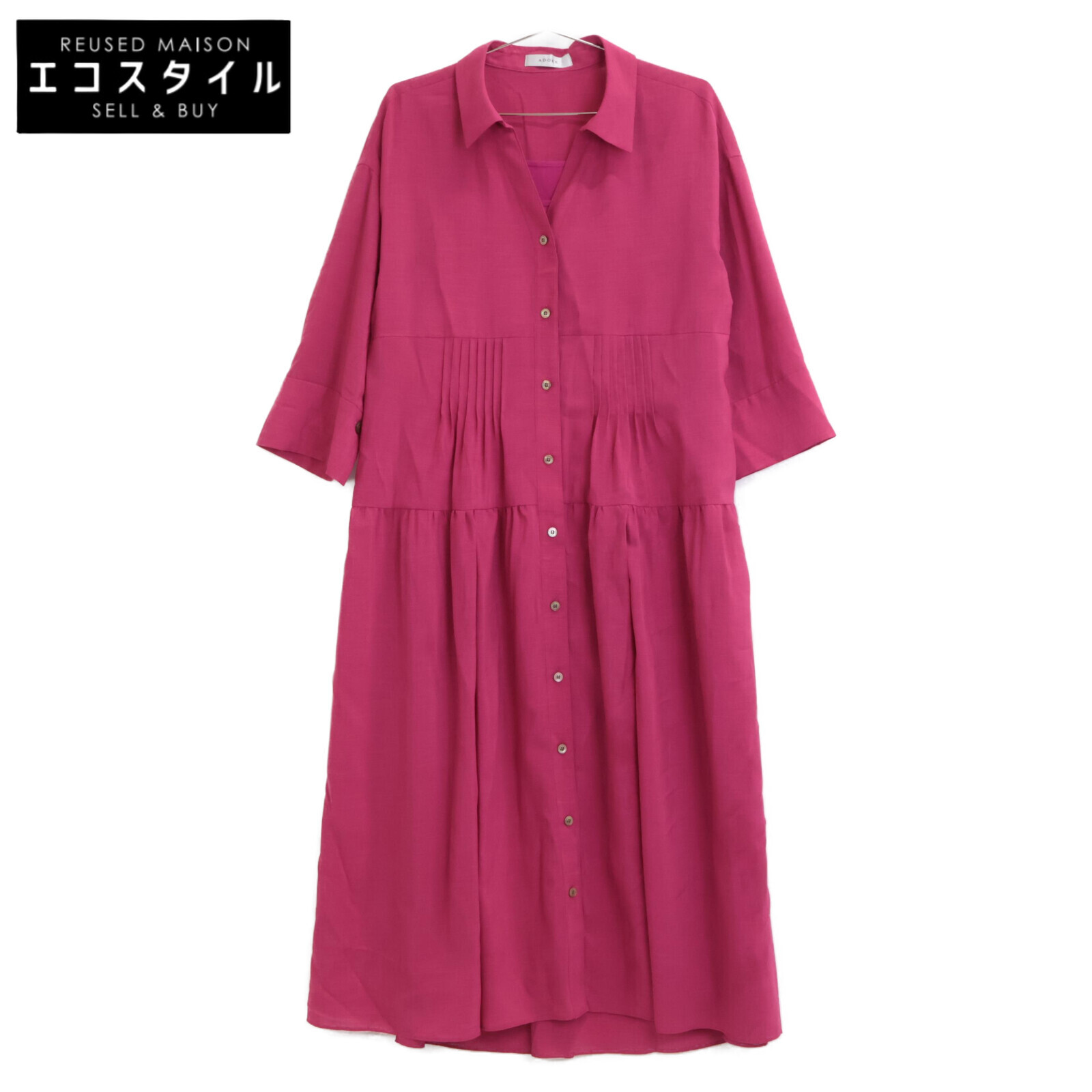 ADORE アドーア 531-0140508 サクラ色 シアーボイルシャツワンピース 衣装   38 サクラ色 レディース 【中古】
