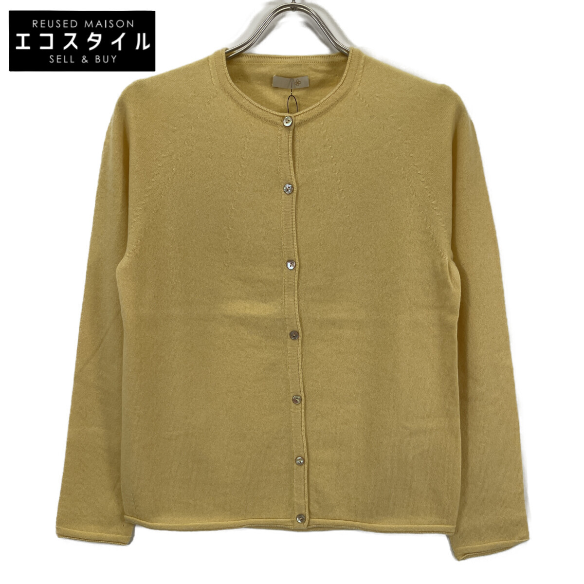 TOYOBOSHI トウヨウボウシ 糸衣 KIKYO 黄色 12IT-マイコン2603 カシミール100 ジレー トップス   2 黄色 レディース 【中古】