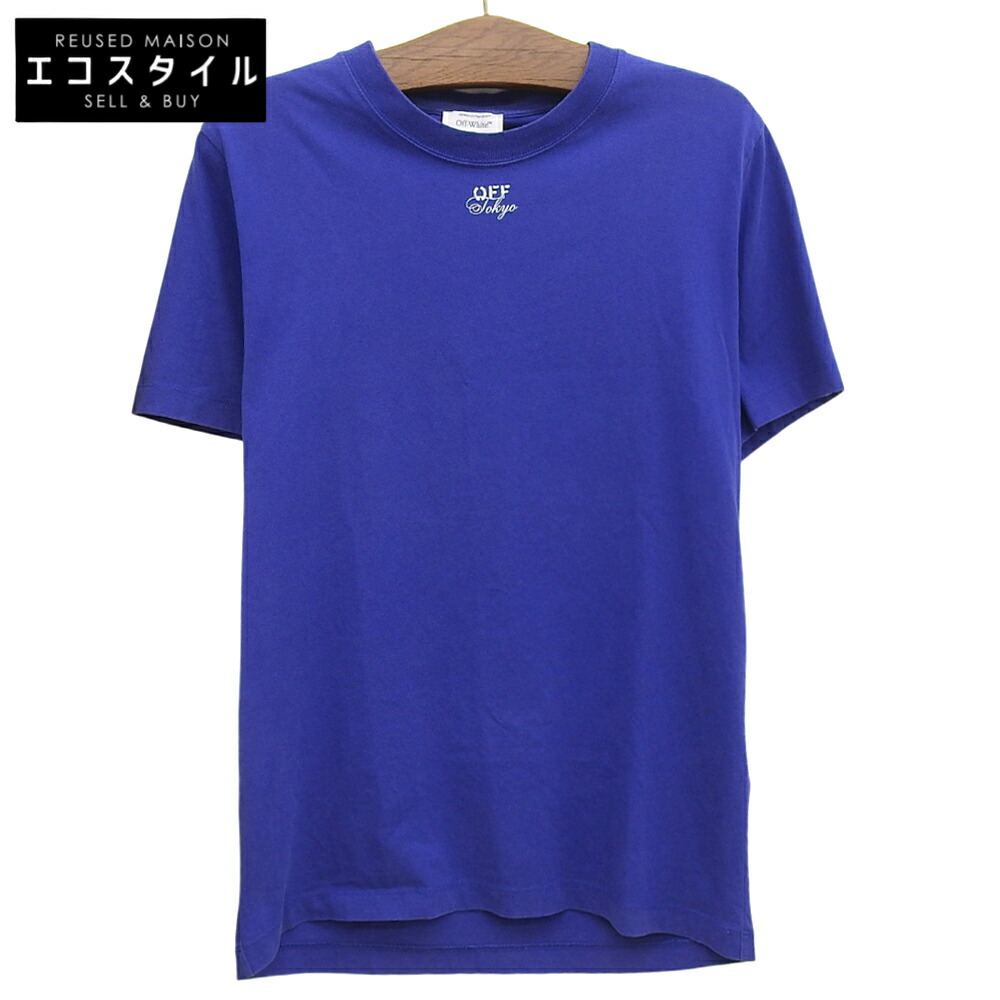 OFF-WHITE 象牙色 TOKYO プルオーバー トップス メンズ 青み M OMAA027T23JER020 23SS トップス   M 青み メンズ 【中古】