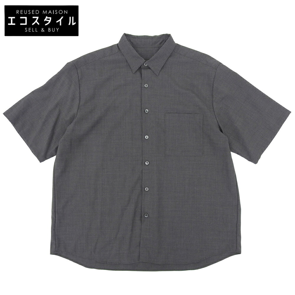 SOPHNET. ソフネット 美品 WOOL TROPICALバギーシャツ トップス メンズ 薄墨色 S 242033 トップス   S 薄墨色 メンズ 【中古】