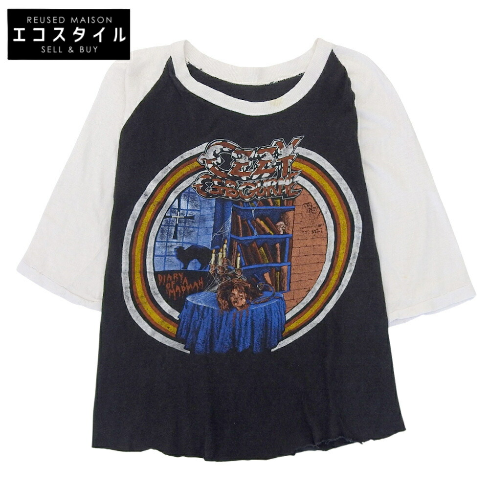 VINTAGE ヴィンテージ オジー・オズボーン ラグランプルオーバー トップス メンズ 黒いこと×白いこと トップス   ― 黒いこと/白いこと メンズ 【中古】