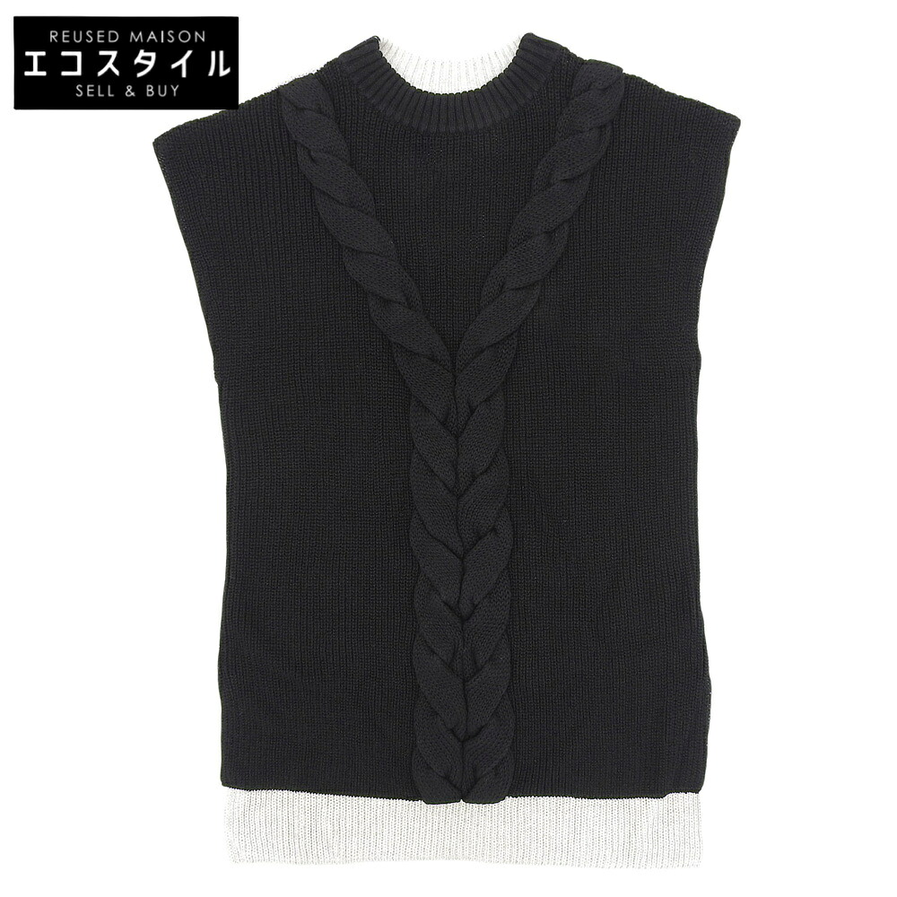ADORE アドーア 美品 麻有線テレビ編み物いの一番 トップス レディース ベージュ×黒いこと 38 531-2170424 トップス   38 黒いこと/ベージュ レディース 【中古】