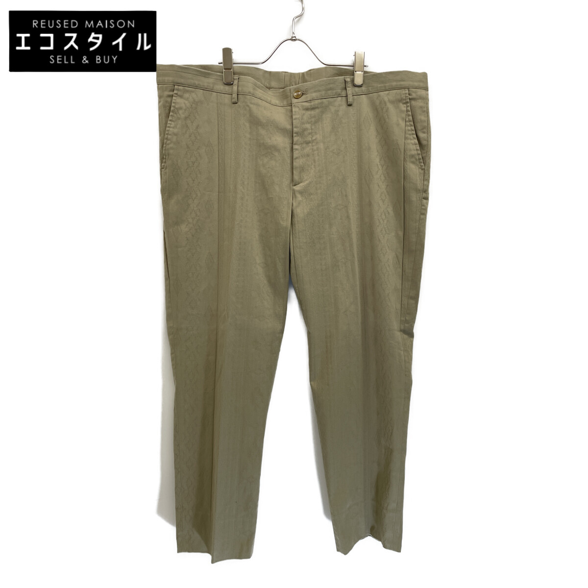 ETRO エトロ 211-1P408-1192 センタープレス テーパードパンツ ボトムス 58 ベージュ メンズ 【中古】