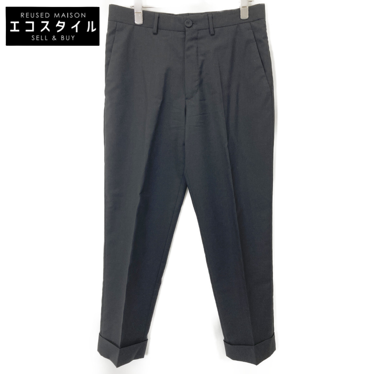 DIOR ディオール 113C127A4993 ｳｰﾙ×ﾓﾍｱ ｽﾗｯｸｽﾊﾟﾝﾂ ボトムス 44 ブラック メンズ 【中古】