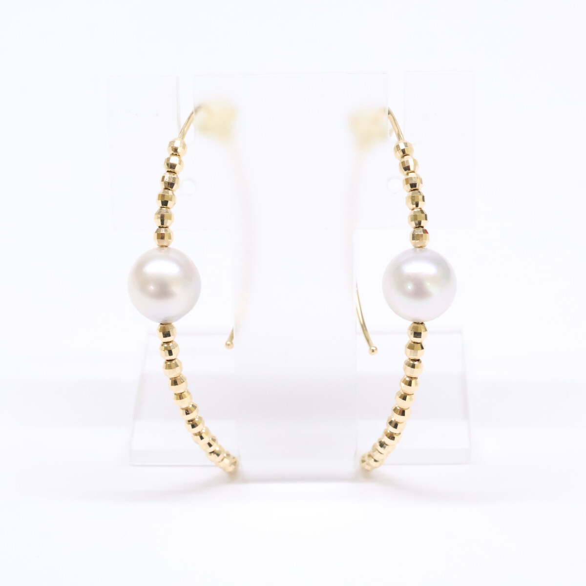 楽天市場】MIZUKI ミズキ カットビーズ バナナフープ ラージ ピアス