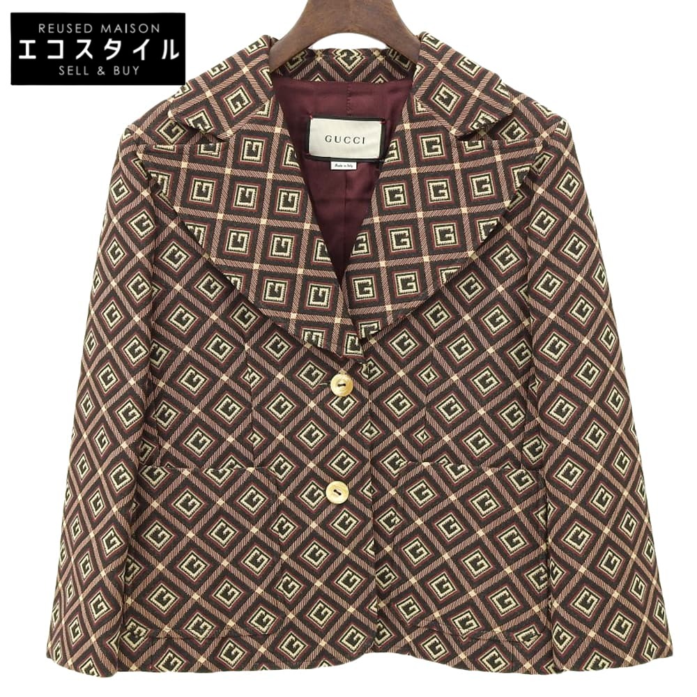 GUCCI グッチ 1B テーラードジャケット 44 GGロゴ金具 楽天市場】【美品】 グッチ ジャケット レディース 44サイズ ウール