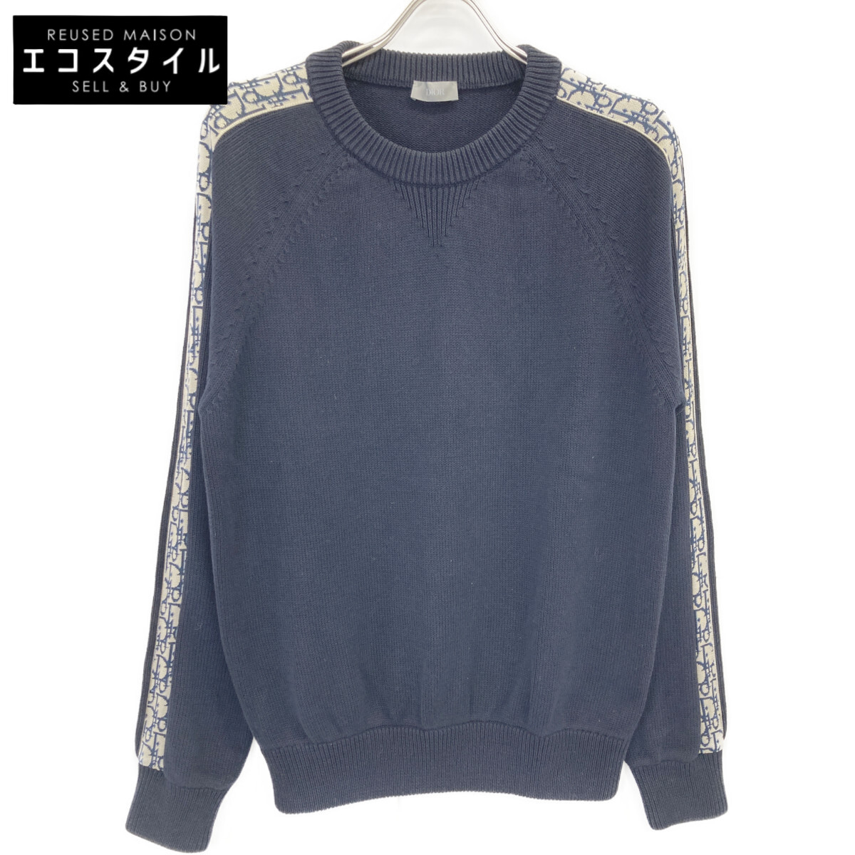 Christian Dior ディオール オブリーク ニット ネイビー 袖ロゴ Christian Dior ディオール オブリーク ニット ネイビー 袖ロゴ 楽天