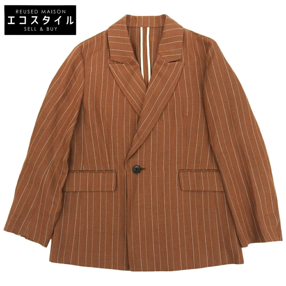 MACPHEE マカフィー 美品 ダブル覆いかぶせる リネン ピークドラペル 上衣 レディース 赤銅色 36 上衣   36 赤銅色 レディース 【中古】