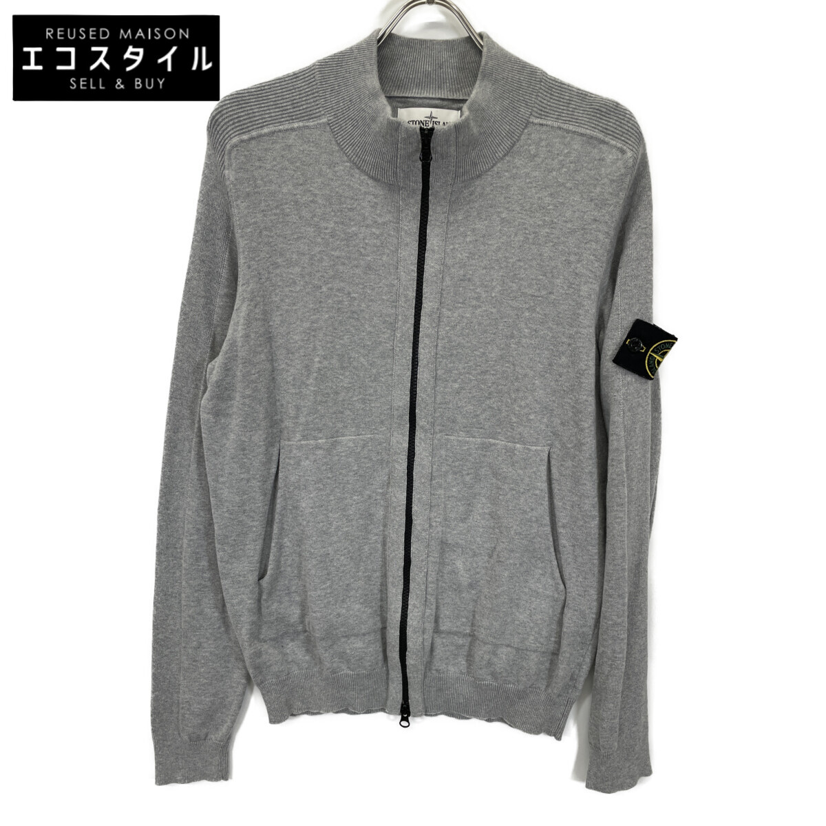 ストーンアイランド　グレー　ニット　カーディガン　6915564A3 Mサイズ 楽天市場】STONE ISLAND ストーンアイランド 国内正規 6915564A3 前立