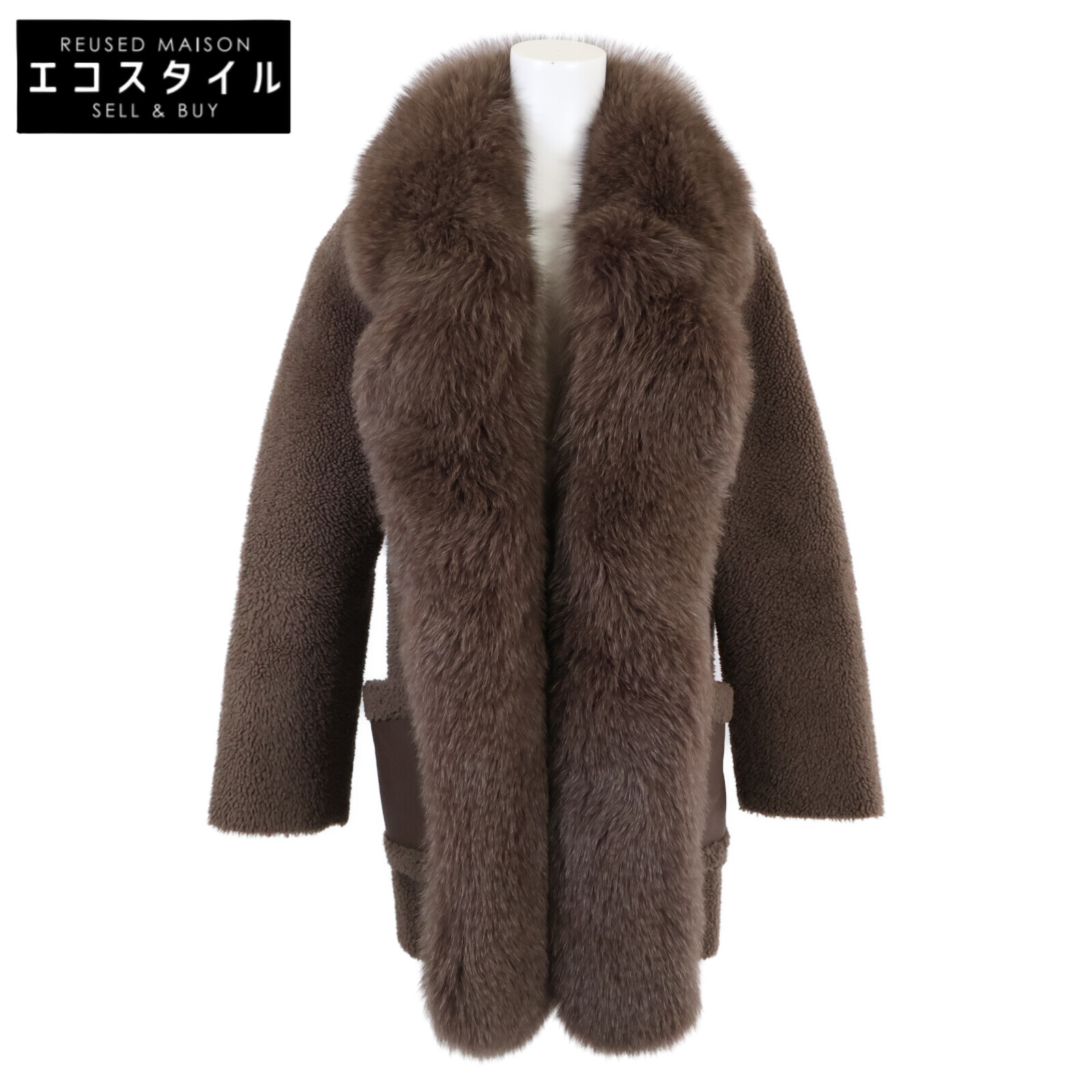 楽天市場】【中古】美品 20AW BLANCHA ブランカ フーテッド ムートン