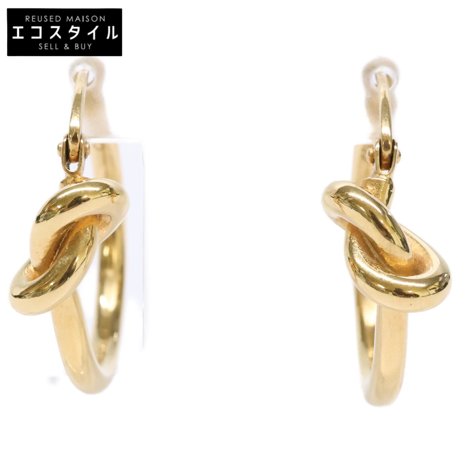 楽天市場】CELINE（セリーヌ）ノット スモールフープ ピアス ロジウム