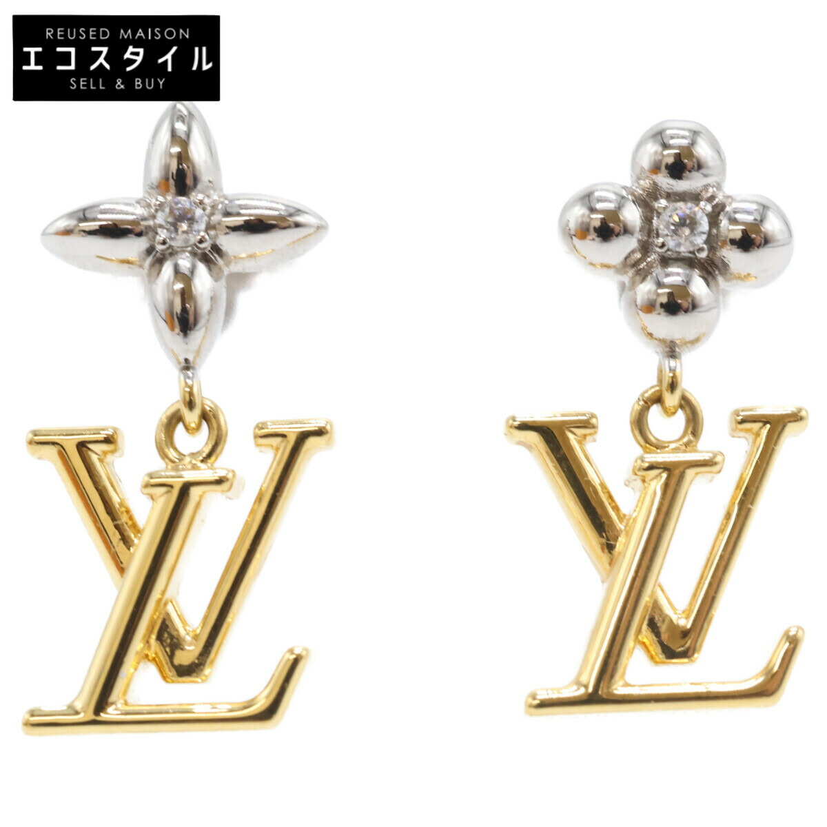 楽天市場】LOUIS VUITTON ルイ ヴィトン M01287 ピアス パンダントLV