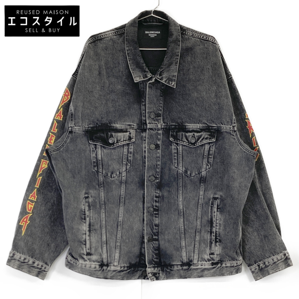 楽天市場】BALENCIAGA バレンシアガ 556852 ブラック デニム ダメージ