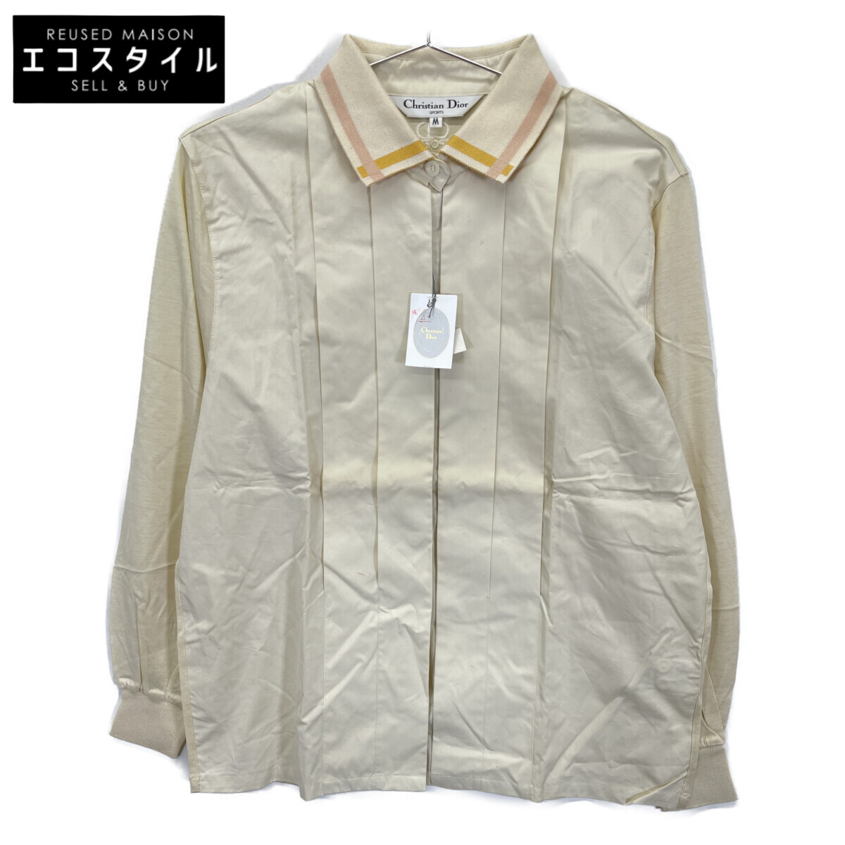 ChristianDiorSports クリスチャンディオールスポーツ ｱｲﾎﾞﾘｰ 2P22250 ｺｯﾄﾝ 長袖ｼｬﾂ トップス アイボリー レディース 【中古】