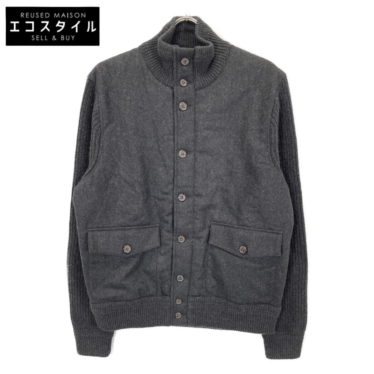 POLO RALPH LAUREN ポロ ラルフローレン 黒いこと 羊毛カシミール 中綿 編み物 上衣 上衣   L 黒いこと メンズ 【中古】
