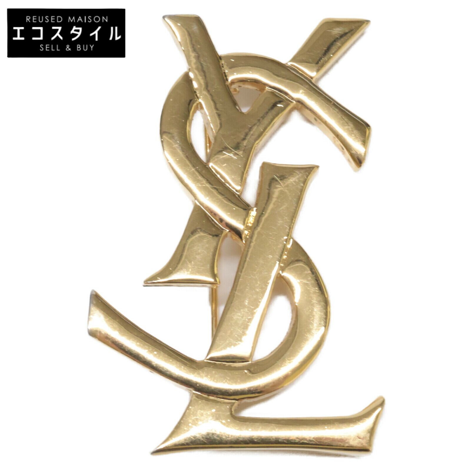 楽天市場】イヴ・サンローラン YVES SAINT LAURENT YSL ロゴ ブローチ