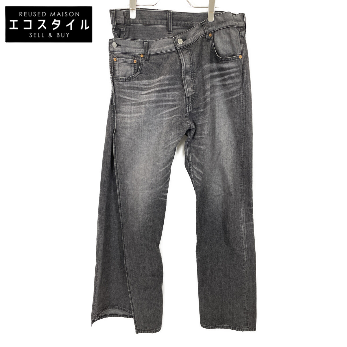 JUNYA WATANABE MAN ジュンヤワタナベマン ×ﾘｰﾊﾞｲｽ ﾌﾞﾗｯｸ AD2024 WO-P216 ﾗｯﾌﾟﾃﾞｻﾞｲﾝ ﾃﾃﾞﾆﾑﾊﾟﾝﾂ ボトムス L ブラック メンズ 【中古】