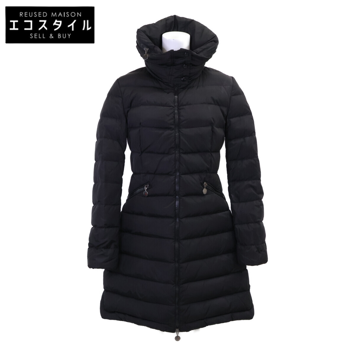 訳あり美品 モンクレール フラメッテ ブラック XS ダウンコート ワッペン00 未使用級 モンクレール フラメッテ ブラック S ダウンコート ワッペン