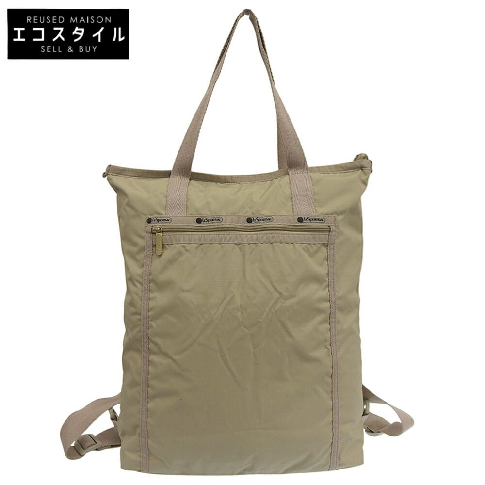 LeSportsac レスポートサック 2WAY BACKPACK レディース ベージュ ハンドバック   ベージュ レディース 【中古】