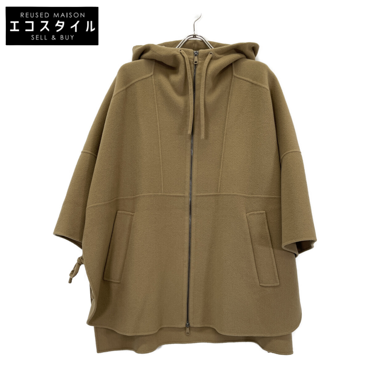 Max MaraWEEKEND マックスマーラウィークエンド 【Cucito A Mano】23AW 駱駝 羊毛 GALA フーデッドケープコート 厚地の外套   36 駱駝 レディース 【中古】