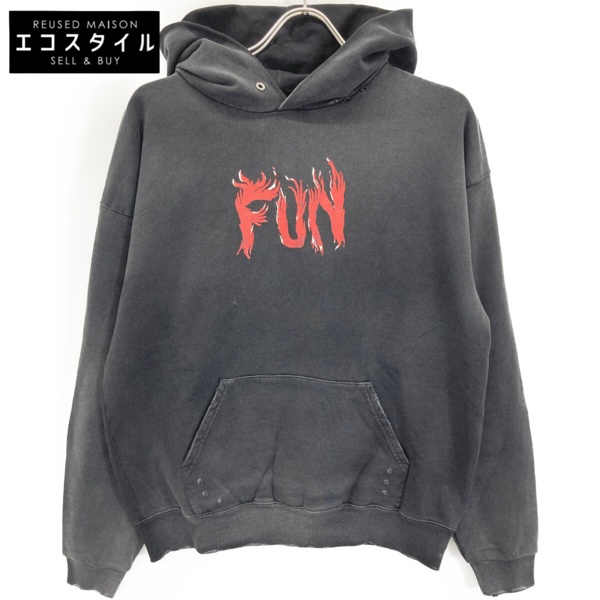 GIVENCHY ジバンシィ BW701J3062 ﾌﾞﾗｯｸ ﾌｪｰﾄﾞ FUN ﾀﾞﾒｰｼﾞ ﾊﾟｰｶｰ トップス ? ブラック レディース 【中古】