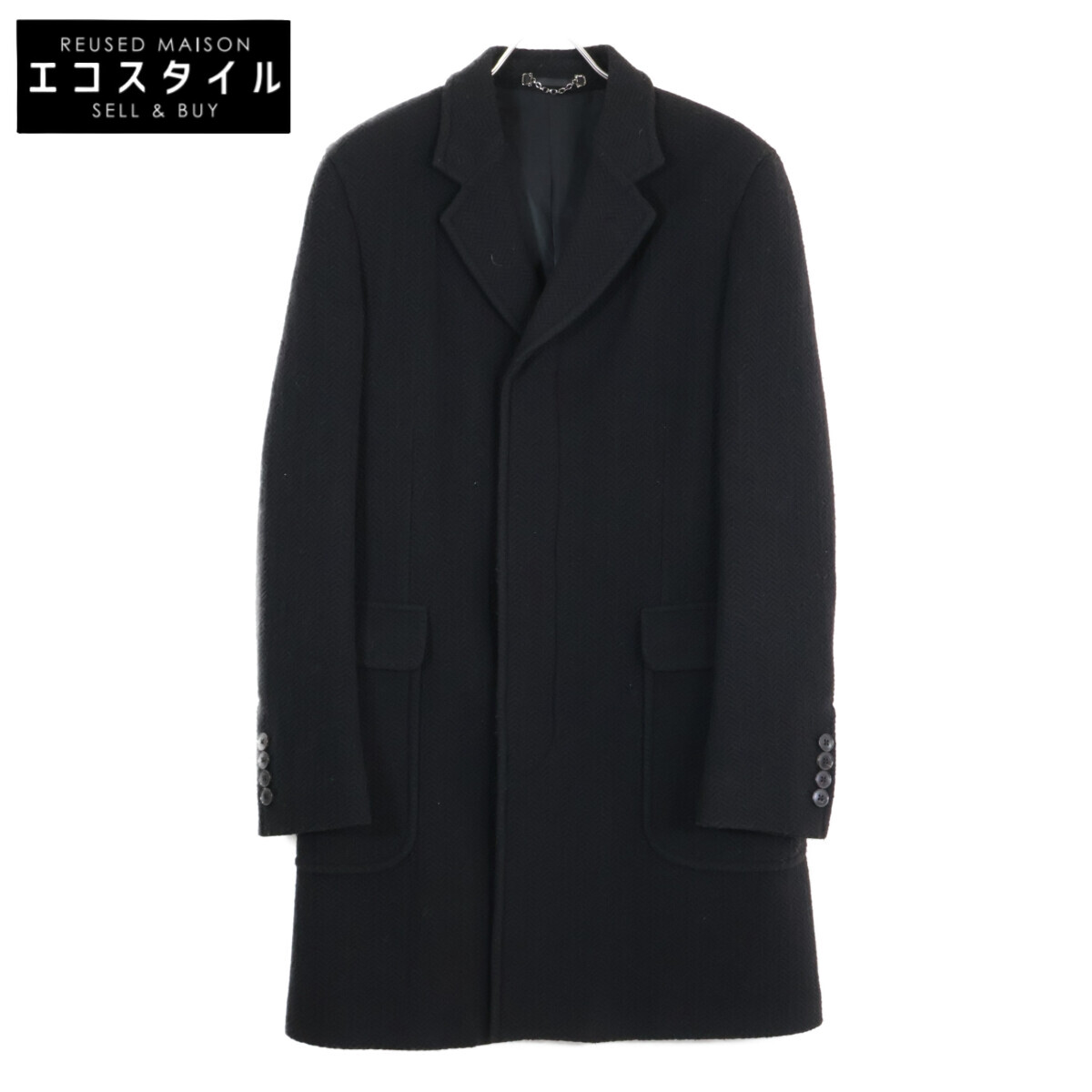 GUCCI ネイビー ダッフルコート　サイズ48 GUCCI ダッフルコート ネイビー