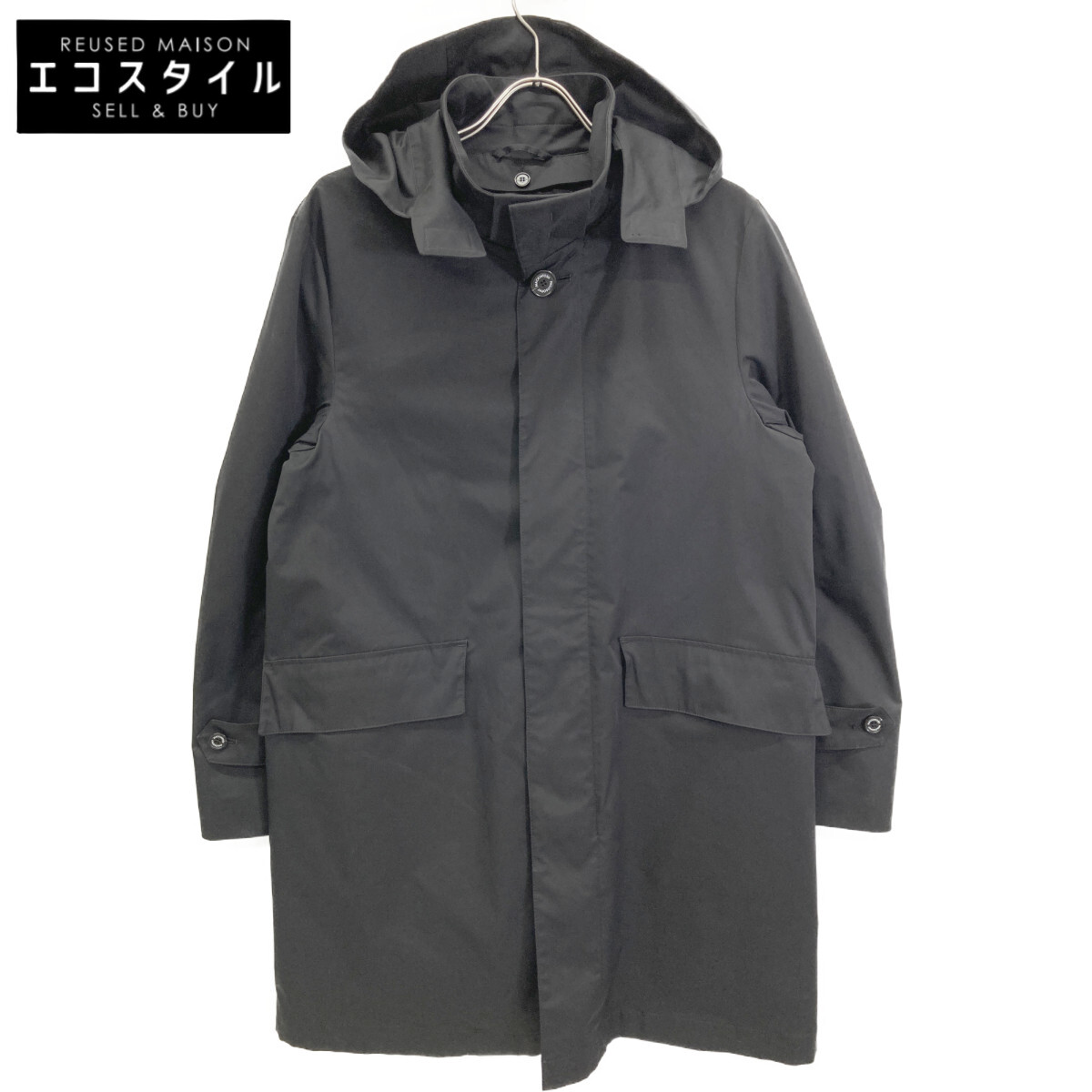 MACKINTOSH PHILOSOPHY マッキントッシュ哲学 黒いこと H1C86-622-09 TROTTER 厚地の外套 厚地の外套   38 黒いこと メンズ 【中古】