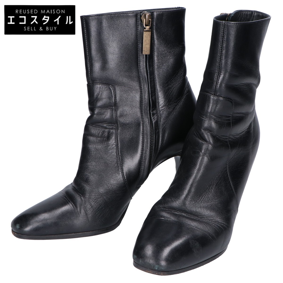 は*ほ様 【美品】SAINT LAURENT PARIS\"ヴァッシーリヒールブー SAINT LAURENT PARIS 