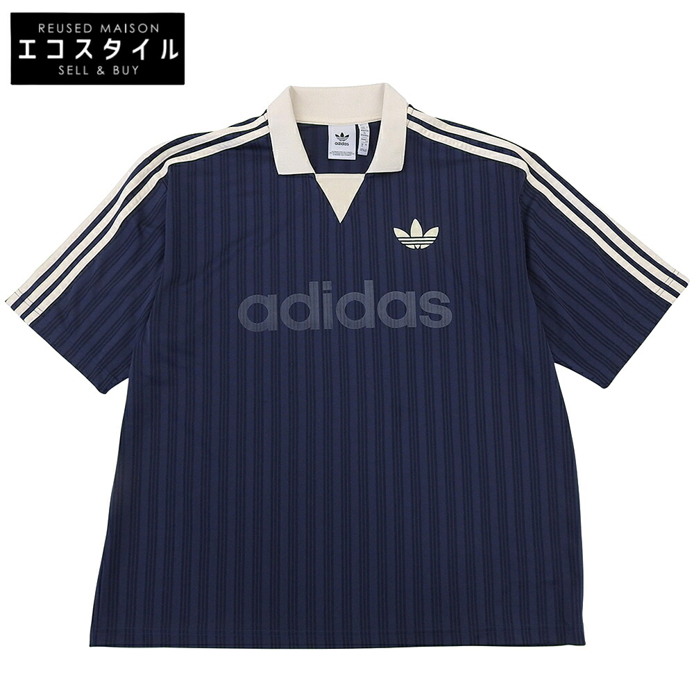 adidas アディダス 美品 襟付き ゴーリー シャツ トップス メンズ ネイビー XL JX8981 トップス XL ネイビー メンズ 【中古】