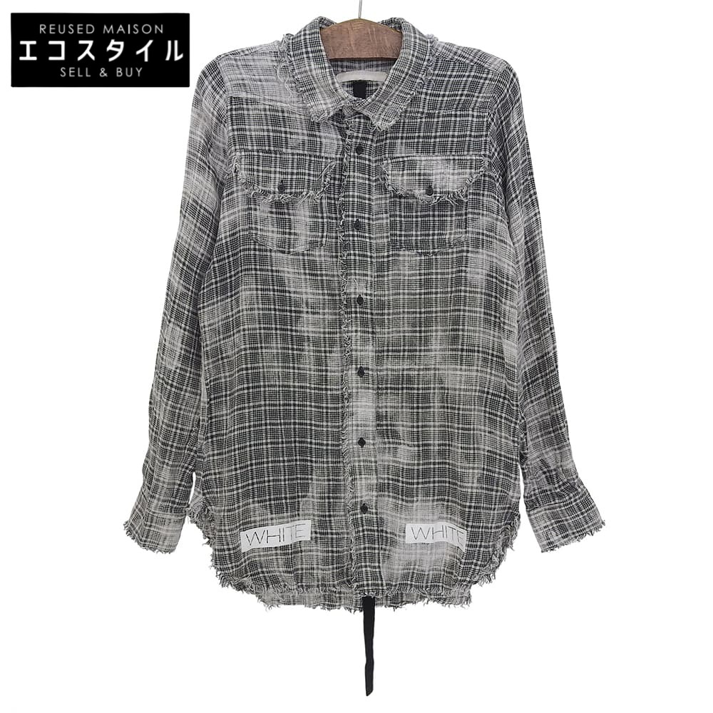 off－white OFF-WHITE◇19SS/フランネルチェックシャツ/S/コットン/BLU