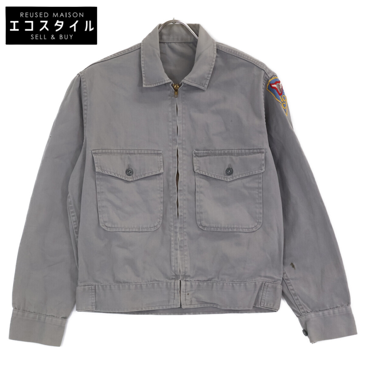 VINTAGE ヴィンテージ 60'S ｸﾞﾚｰ CCｼﾞｯﾊﾟｰ ﾜｰｸｼｬﾂ/ｼﾞｬｹｯﾄ ジャケット 表記無し グレー メンズ 【中古】 7,896円