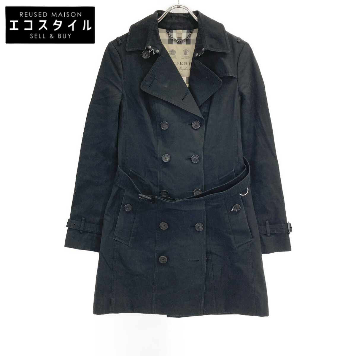 楽天市場】バーバリー レインコート フード付 36 トレンチコート
