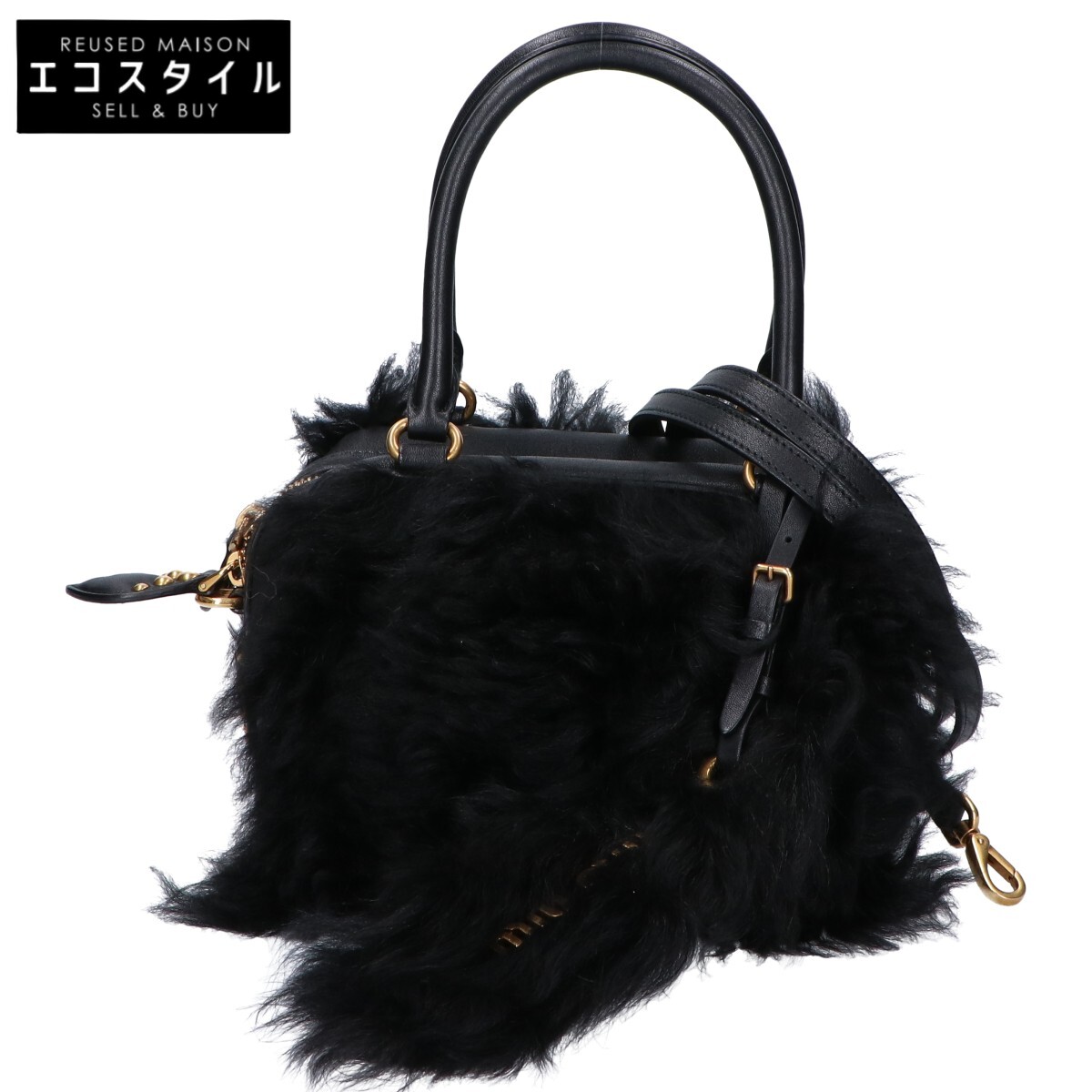 正規品 美品 ミュウミュウ ファー チャーム バッグ ラビット 【N14544】 正規品 美品 ミュウミュウ ファー チャーム バッグ ラビット 【N14544