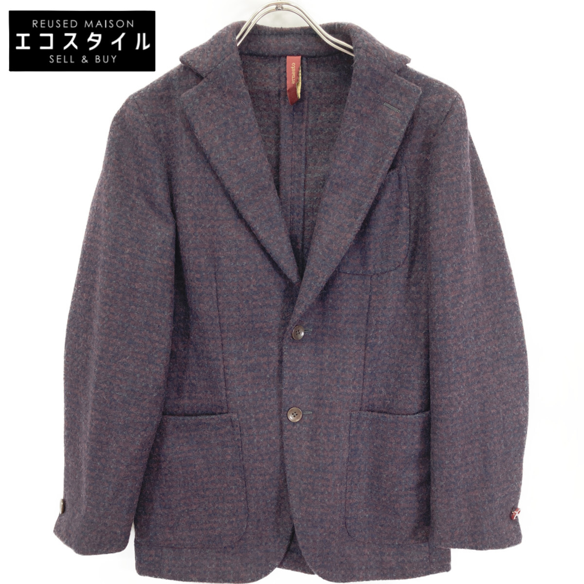 ernesto エルネスト 赤いこと アルパカ羊毛 2Bシングル上衣 上衣   42 マルチ色合い メンズ 【中古】