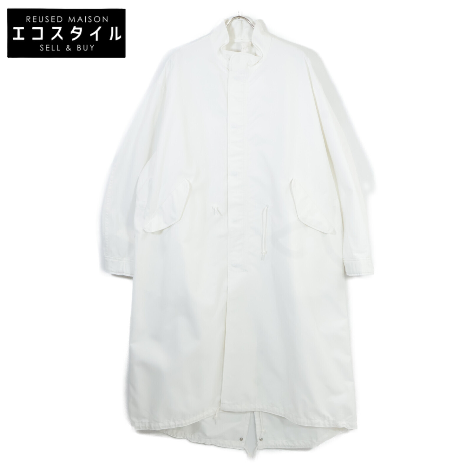LOEFF ロエフ 8886-243-0034 白いこと TCオックスコットン ミリタリースタンドカラーコート/モッズコート 厚地の外套   1 白いこと メンズ 【中古】