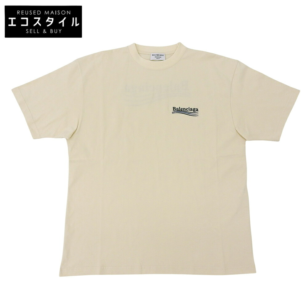 BALENCIAGA バレンシアガ 美品 綿織物 社会的運動ロゴタイプ  プルオーバー トップス メンズ 黄色系 S 641665 21年 トップス   S 黄色系 メンズ 【中古】
