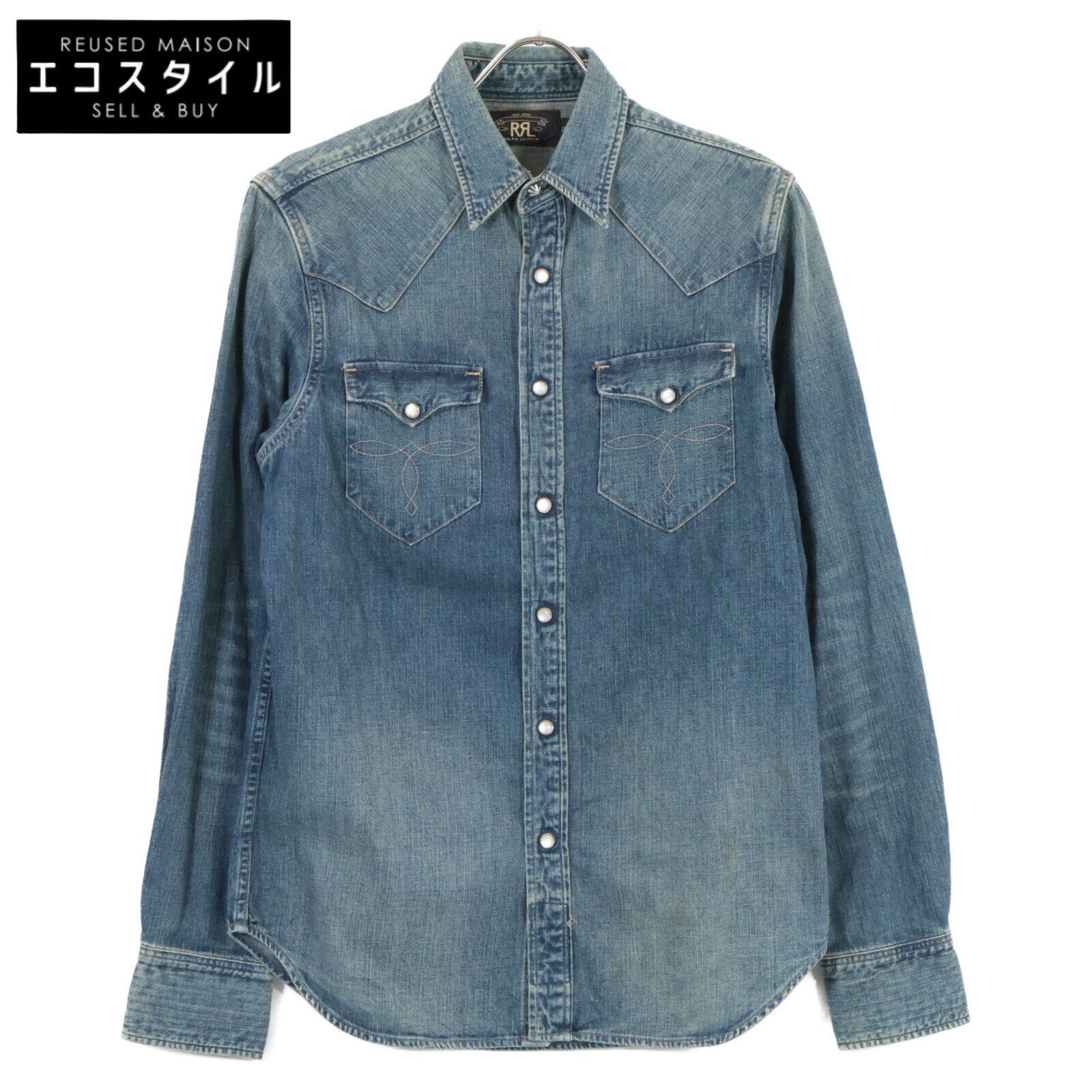 楽天市場】RRL ダブルアールエル BLACK DENIM WORK SHIRT ブラック