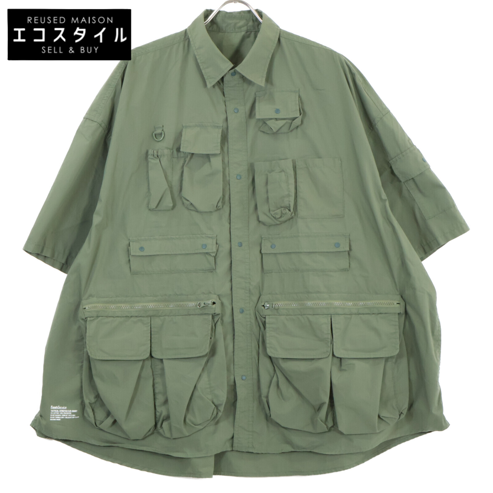 Freshservice フレッシュサービス FSW-22-SH_30 ｶｰｷ TACTICAL POCKET STRETCH S/S SHIRT トップス F カーキ メンズ 【中古】