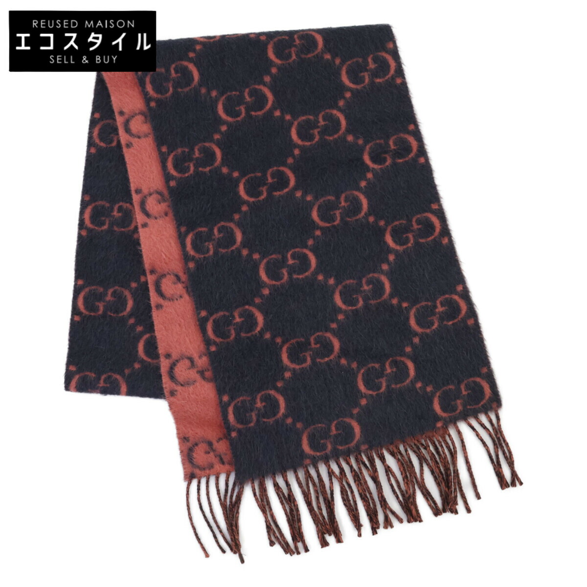 楽天市場】グッチ マフラー レディース GGジャガードウールシルク