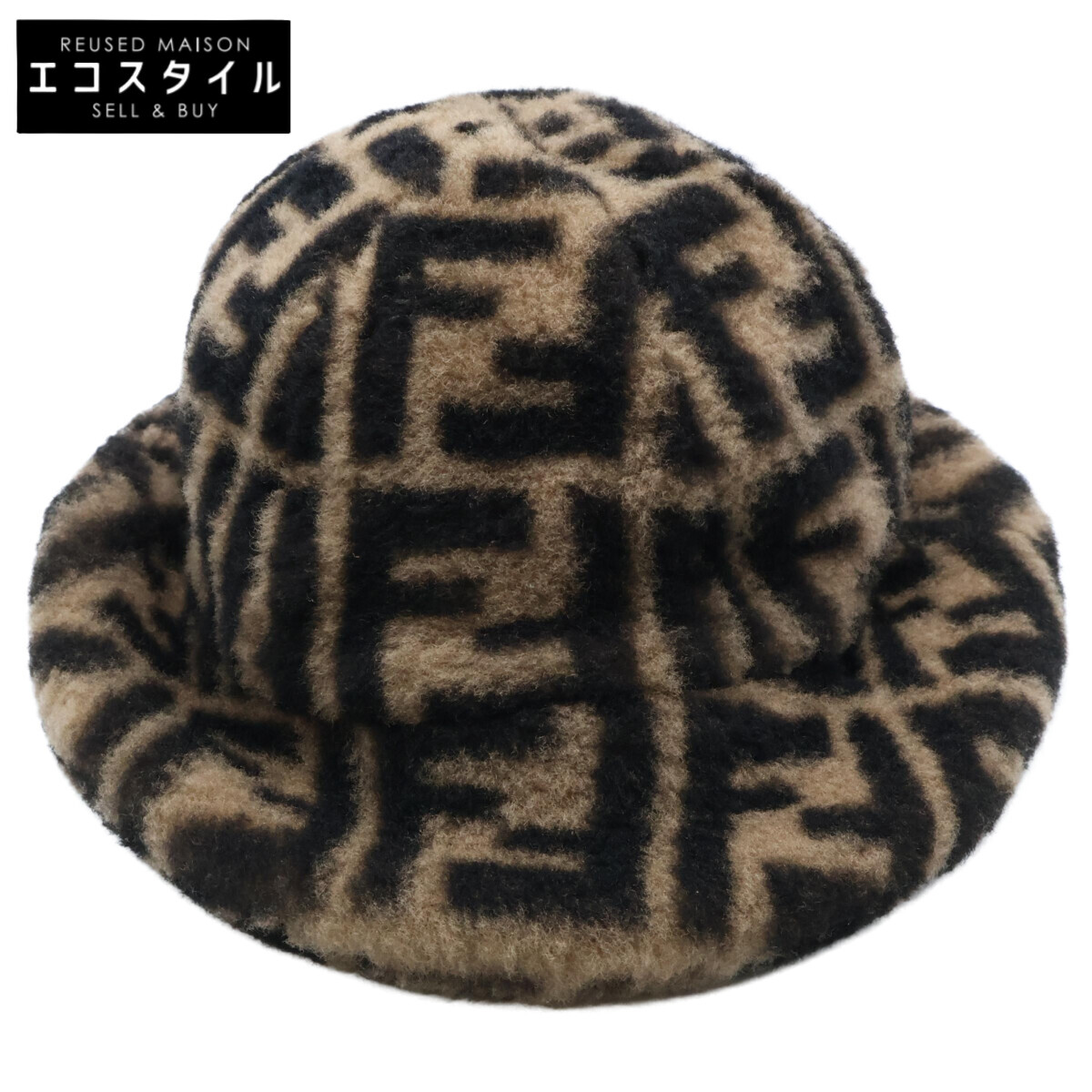 楽天市場】FENDI フェンディ ズッカ柄 ミンク フォックス ファー 帽子