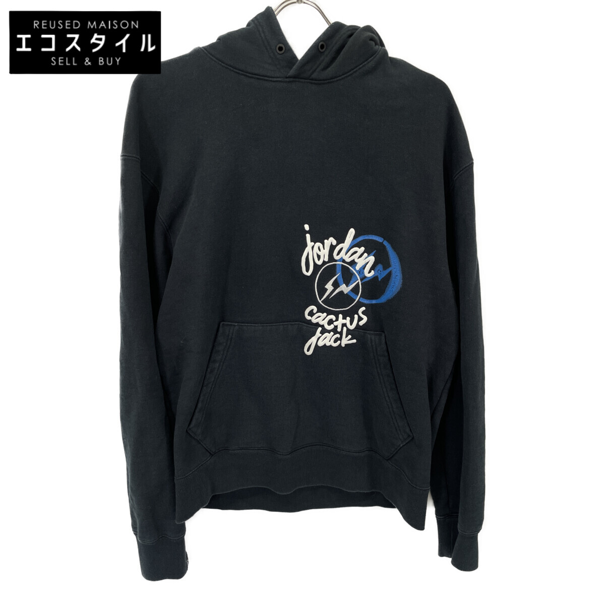 JORDAN ジョーダン ×TravisScott×Fragment DJ0615-010 21年製 フーディ トップス   M 黒いこと メンズ 【中古】