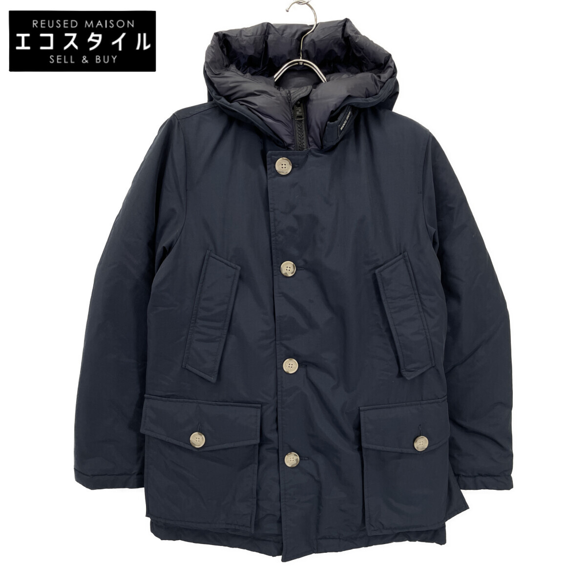 WOOLRICH 羊毛一財産 米国海軍  ニューアークティックパーカーNF 落ちこむ厚地の外套 WOOU0391 厚地の外套   S 米国海軍 メンズ 【中古】