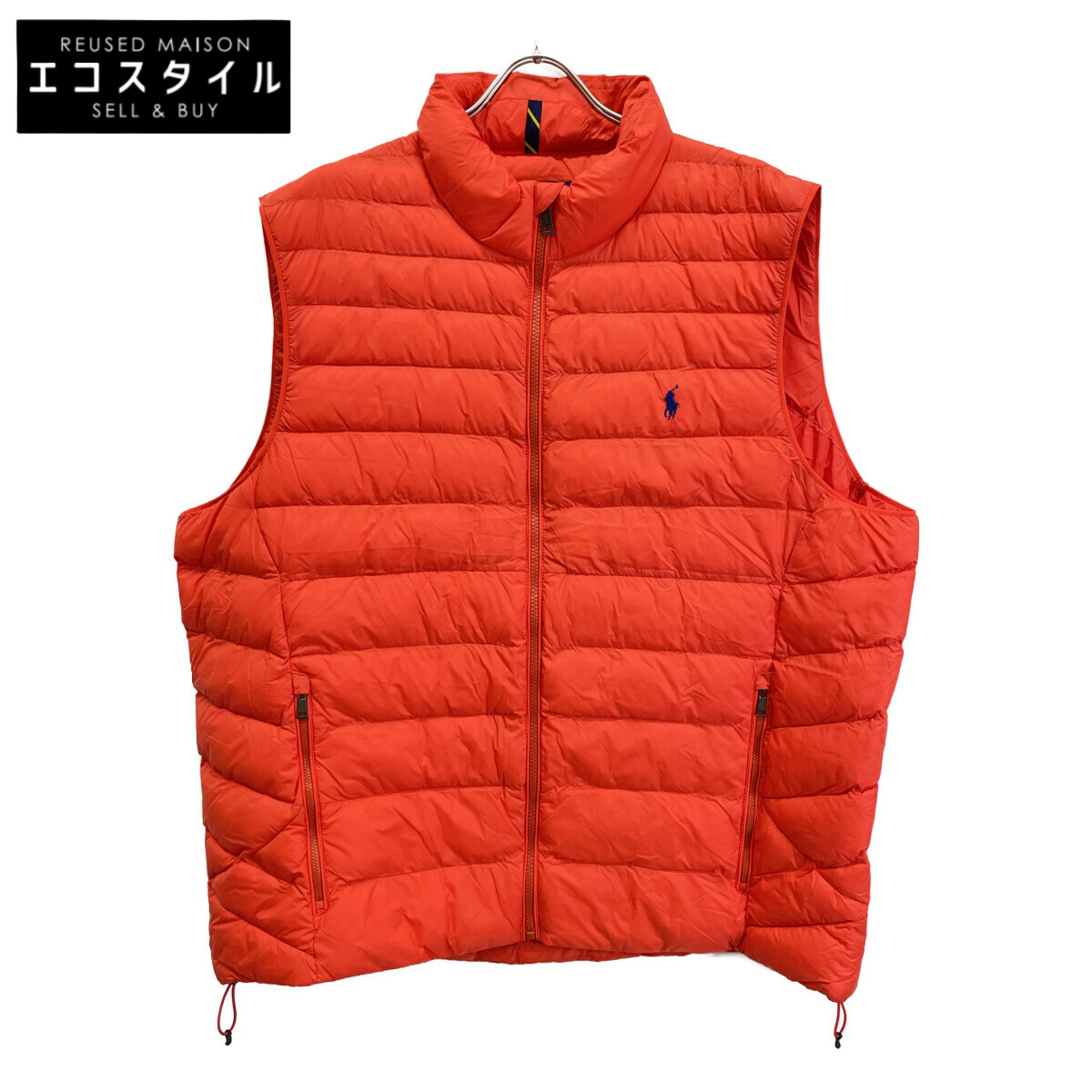 POLO RALPH LAUREN ポロ ラルフローレン オレンジ色 落ちこむより良い より良い   XXL オレンジ色 メンズ 【中古】