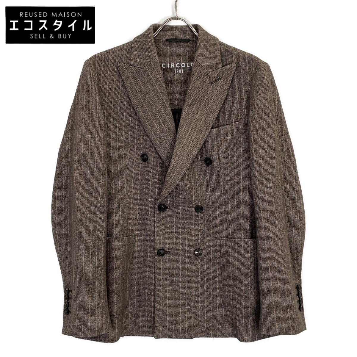 CIRCOLO1901 チルコロ1901 CN4109 赤銅色 ピークドラペル ダブル乳ぶさ 上衣 上衣   48 赤銅色 メンズ 【中古】
