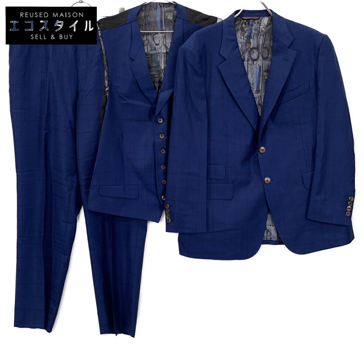 楽天市場】Paul Smith ポールスミス 3Bスーツ サイズL ブラック ウール