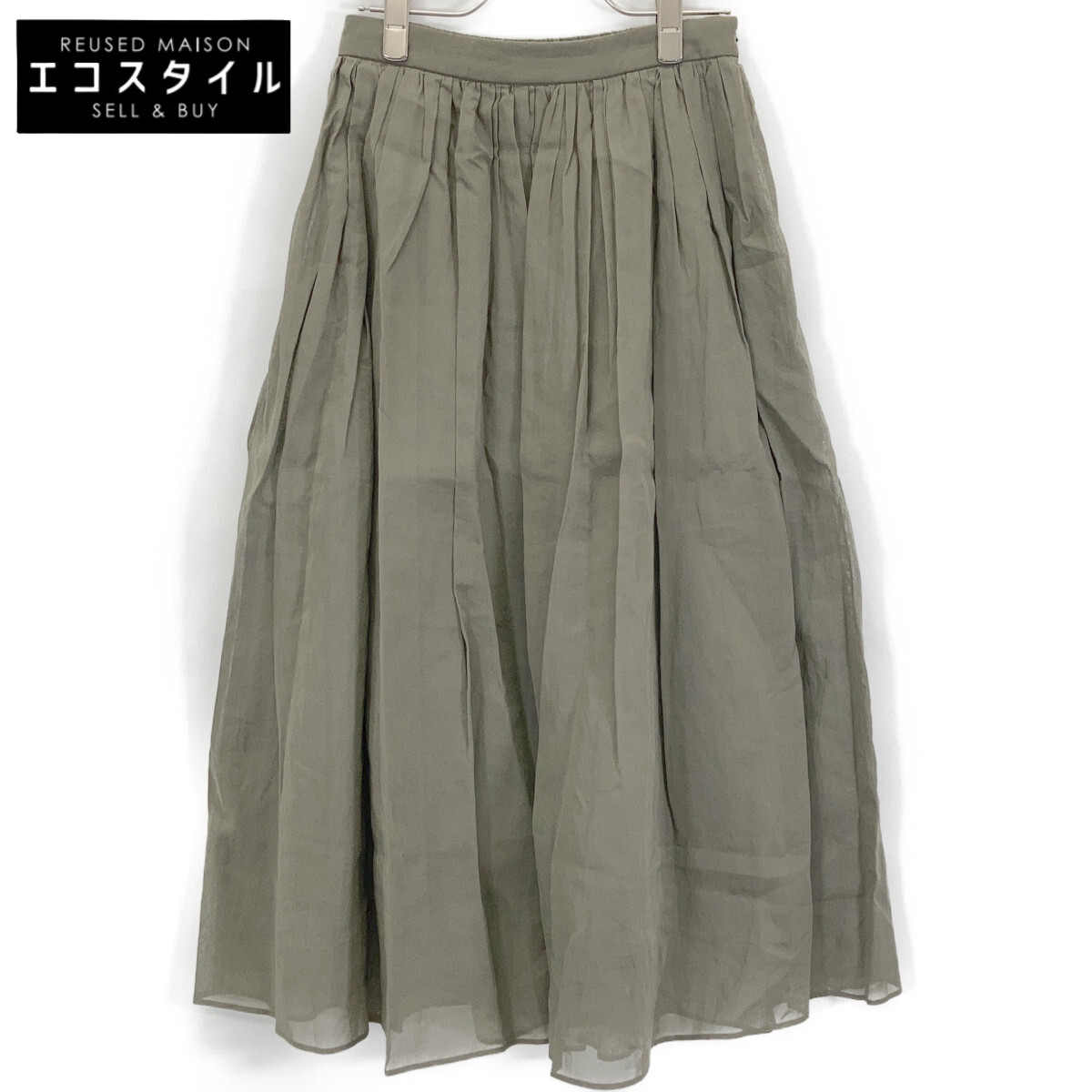 MACKINTOSH LONDON マッキントッシュ英国の首都 カーキ 綿織物 シアー ロングスコート スコート   36 カーキ レディース 【中古】