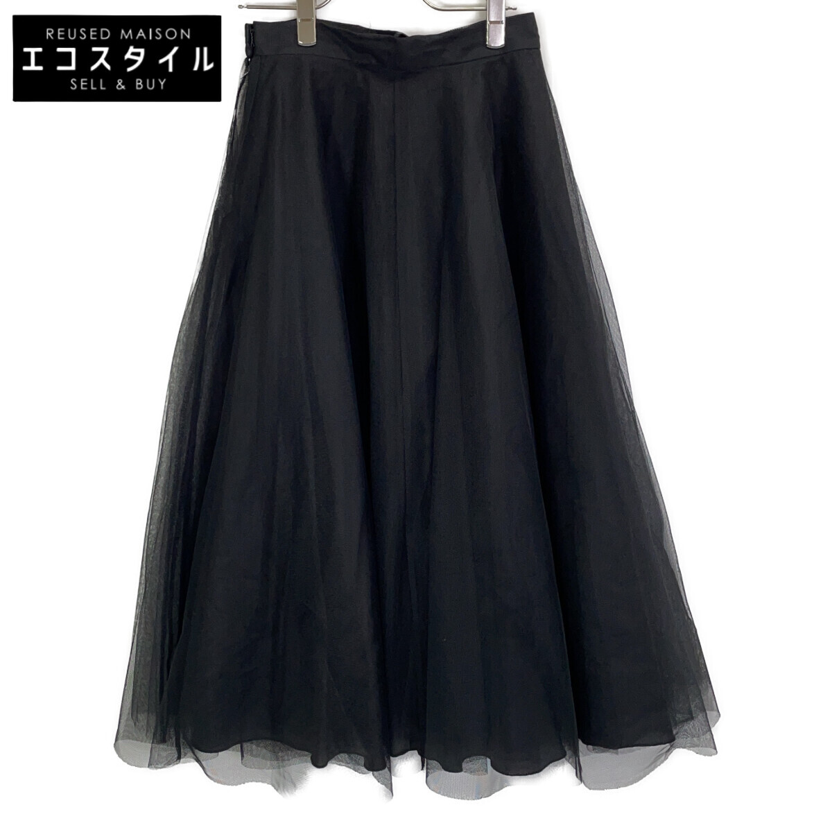 TADASHI SHOJI タダシショージ FY7147M USA製 メッシュ ドレープ スコート スコート   4 黒いこと レディース 【中古】